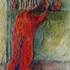 Untitled, 1999, papier-mâché, acrylic on canvas, 80x60 cm
